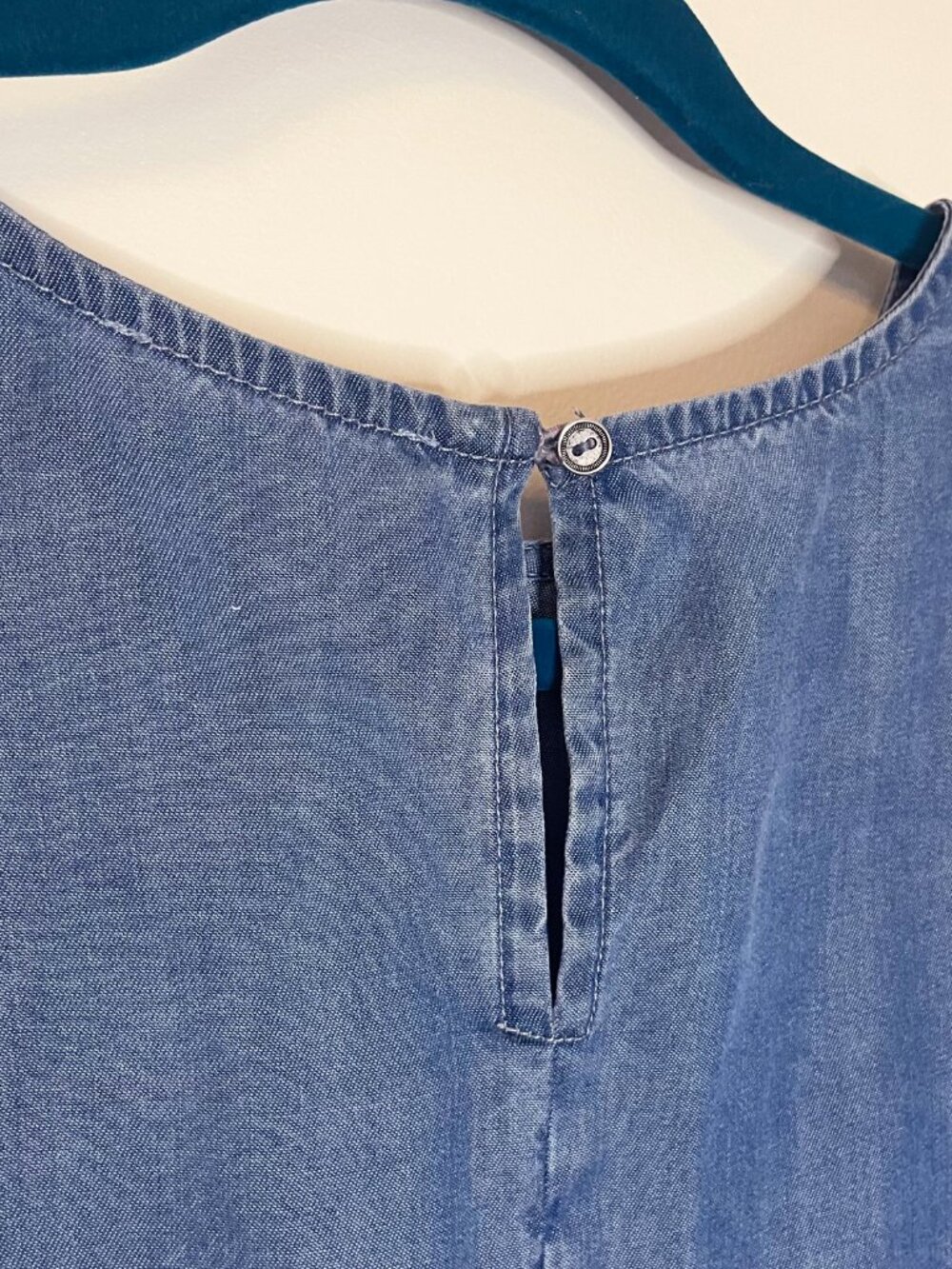 Beach Lunch Lounge Chambray Bell Sleeve Blouse Women’s XL Coastal Cowgirl - Picture 6 of 9